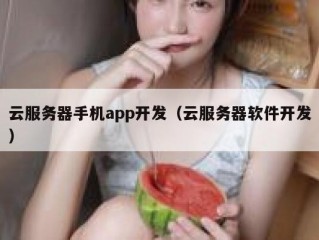 云服务器手机app开发（云服务器软件开发）