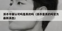 派币中国认可吗是真的吗（派币是真的吗官方最新消息）