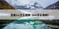 想看ins怎么连网（ins怎么用网）