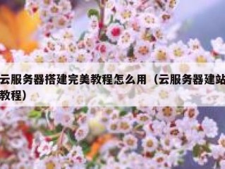 云服务器搭建完美教程怎么用（云服务器建站教程）