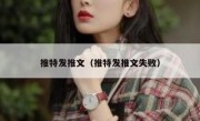 推特发推文（推特发推文失败）