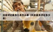 抖音评论最多几条怎么看（抖音最多评论多少条）
