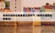 微博热搜榜在哪里看无锡天气（微博热搜榜在哪里找）