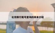 北京限行尾号查询的简单介绍