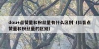 dou+点赞量和粉丝量有什么区别（抖音点赞量和粉丝量的区别）