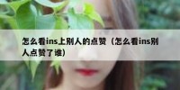 怎么看ins上别人的点赞（怎么看ins别人点赞了谁）