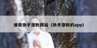 谁有快手涨粉网站（快手涨粉的app）