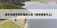 派币注册号码不是本人的（派币登录不上）