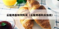 云服务器如何购买（云服务器购买指南）
