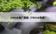 tiktok推广教程（Tiktok教程）