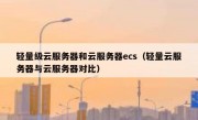 轻量级云服务器和云服务器ecs（轻量云服务器与云服务器对比）