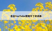 包含YouTube使用不了的词条