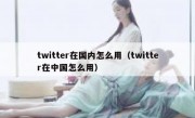 twitter在国内怎么用（twitter在中国怎么用）