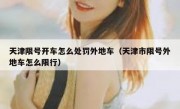 天津限号开车怎么处罚外地车（天津市限号外地车怎么限行）