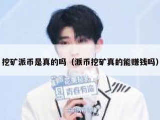 挖矿派币是真的吗（派币挖矿真的能赚钱吗）