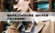 国内手机上twitter教程（国内手机用户怎么使用推特）