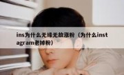 ins为什么无缘无故涨粉（为什么instagram老掉粉）