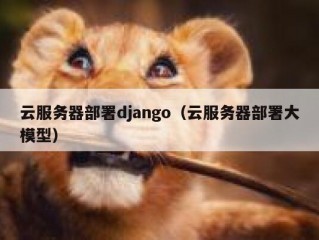 云服务器部署django（云服务器部署大模型）