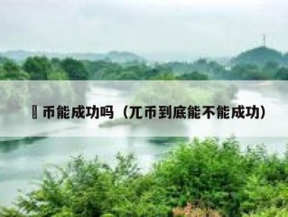 沠币能成功吗（兀币到底能不能成功）