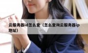 云服务器id怎么查（怎么查询云服务器ip地址）