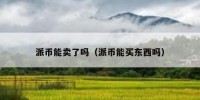 派币能卖了吗（派币能买东西吗）