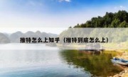 推特怎么上知乎（推特到底怎么上）
