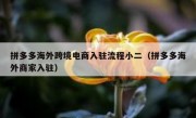拼多多海外跨境电商入驻流程小二（拼多多海外商家入驻）