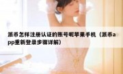 派币怎样注册认证的账号呢苹果手机（派币app重新登录步骤详解）