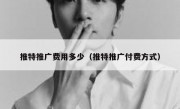 推特推广费用多少（推特推广付费方式）