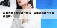 云服务器有哪些硬件组成（云服务器硬件有哪些品牌）