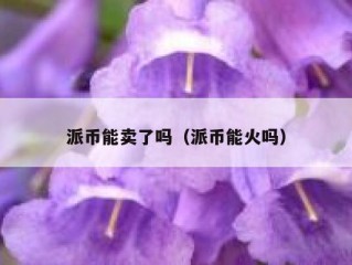 派币能卖了吗（派币能火吗）