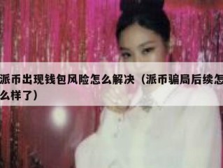 派币出现钱包风险怎么解决（派币骗局后续怎么样了）