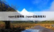 oppo云服务端（oppo云服务管方）