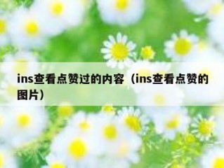 ins查看点赞过的内容（ins查看点赞的图片）