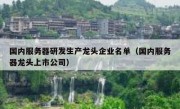 国内服务器研发生产龙头企业名单（国内服务器龙头上市公司）