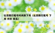 北京限行尾号时间表下周（北京限行尾号 下周 月份 周五）