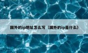 国外的ip地址怎么写（国外的ip是什么）