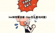 ins如何看访客（ins怎么看访问量）