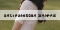 派币实名认证会被警察抓吗（派币身份认证）