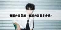 云服务器费用（云服务器要多少钱）