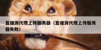 直播源代理上传服务器（直播源代理上传服务器失败）