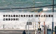 快手怎么看自己有多少金币（快手上怎么看自己有多少快币）