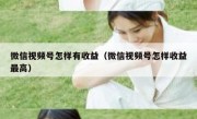 微信视频号怎样有收益（微信视频号怎样收益最高）