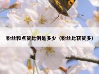 粉丝和点赞比例是多少（粉丝比获赞多）