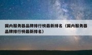 国内服务器品牌排行榜最新排名（国内服务器品牌排行榜最新排名）
