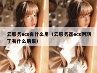 云服务ecs有什么用（云服务器ecs到期了有什么后果）
