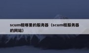 scum租哪里的服务器（scum租服务器的网站）