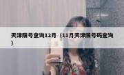天津限号查询12月（11月天津限号码查询）