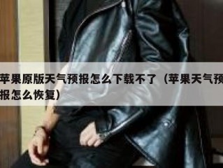 苹果原版天气预报怎么下载不了（苹果天气预报怎么恢复）