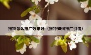 推特怎么推广效果好（推特如何推广引流）